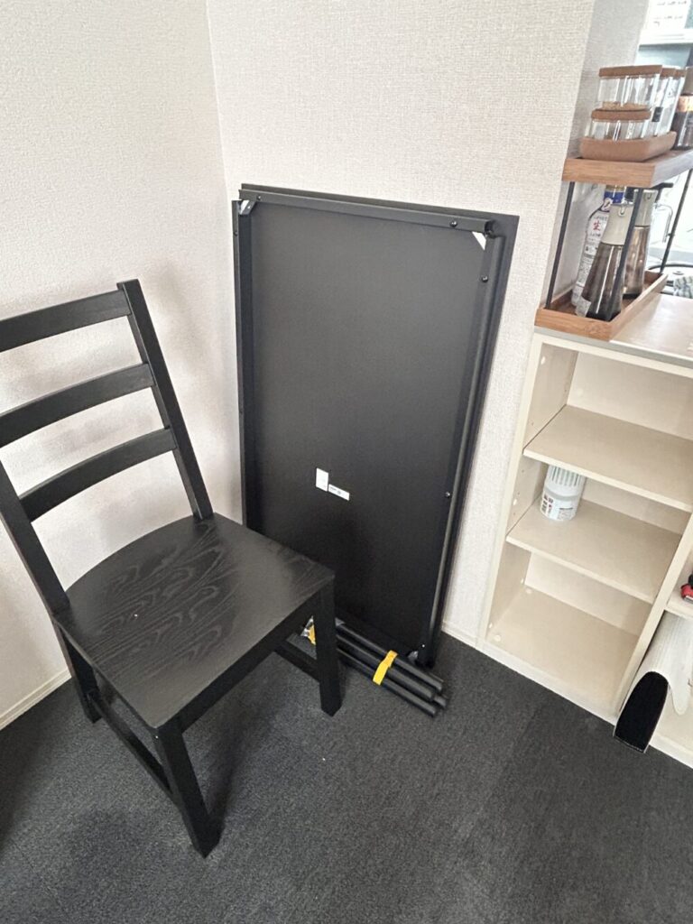 解体後のテーブル