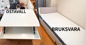 ローテーブルとベッドの完成画像