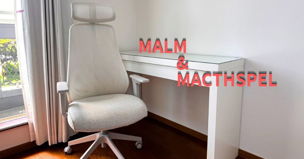 机とゲーミングチェアの完成画像